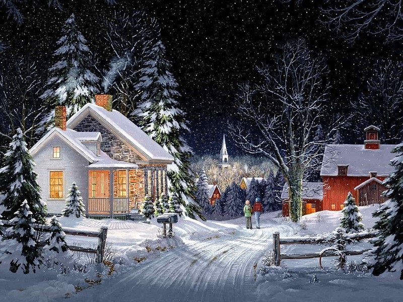 paysage en neiger